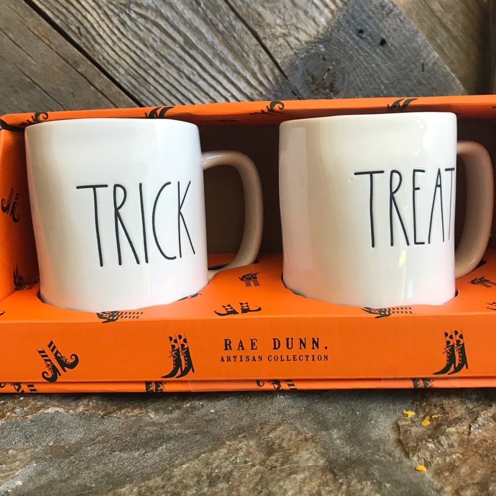 Rae Dunn Trick and Treat Mugs Halloween